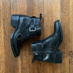 Zara Leather Black Boots